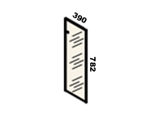 Дверь стеклянная тонир. в раме RD-03.1